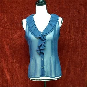 💲SALE💲Banana Republic Sheer Navy Blouse Size S